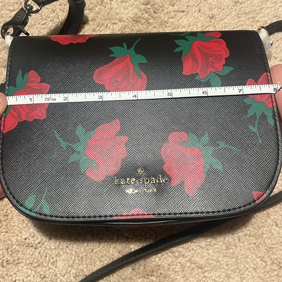 NWT Kate Spade ♠️ Leather Madison Rose Printed Crossbody - Picture 9 of 12